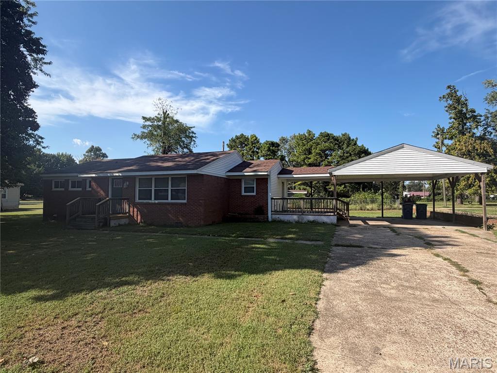Welcome to 435 Vandenvender Avenue in New Madrid! This 3-bedroom, two bathroom, one-story brick home offers approximately 1,272 square feet of living space and was remodeled in 2025, bringing fresh updates and modern comfort to this established home.

Recent improvements include new central heating and air conditioning. Inside, the home features a functional floor plan with a combination of hardwood and tile flooring. Outside, you'll find a covered carport along with patio and deck space for additional outdoor enjoyment.

Situated on approximately 0.23 acres, this remodeled home combines classic brick construction with recent improvements and is ready for its next owner.