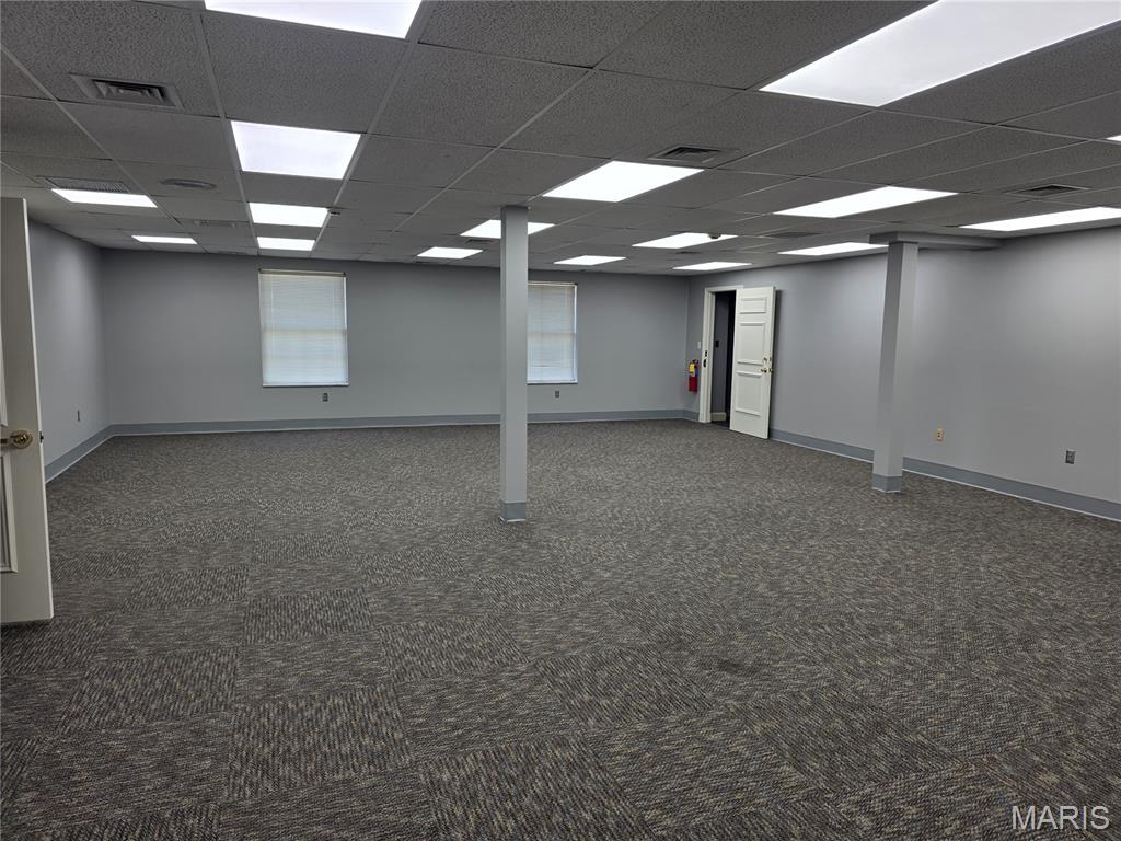 Ideal location for professional services business.  This second-floor suite is located in Montgomery Bank's Broadway location.  The suite has just been updated with new carpet, paint and LED lighting and contains 7 private offices.  In addition, there is a large open space that would be ideal for cubicles, a training room, or large conference room.  Access is gained via elevator or stairs, and the space is secure, with 24/7 access gained via badges.  The suite includes a kitchenette with space for a small refrigerator and microwave.  Lease includes gas, water, and electricity, with tenant being responsible for internet, cleaning and trash.  Minimum lease term is 3 years.
