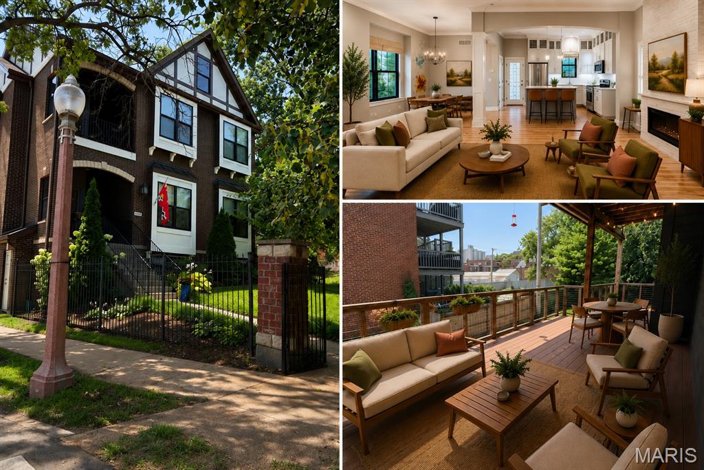 Nestled on a quiet, charming cul-de-sac in the heart of the Central West End, this boutique 3-bedroom, 2-bath condo offers the perfect blend of modern construction and neighborhood character. Built from the ground up in 2016, this two-family building features an open floorplan, gated entrance, a spacious private covered deck, and an attached garage.  Surrounded primarily by beautiful single-family homes, the street offers a warm, residential feel while being just minutes from Forest Park, Washington University Medical Campus, BJC HealthCare, SLU, premier dining, shopping, and entertainment. A rare opportunity to enjoy newer construction in one of St. Louis' most sought-after historic neighborhoods.