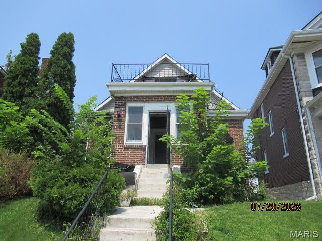 Brick 1.5 story located in Lewis Place looking for a new life! Investors / Rehabbers take a look! This property is offered as-is - seller to do no repairs or inspections. Located close to the Central West End area for amenities galore! Come take a peek!