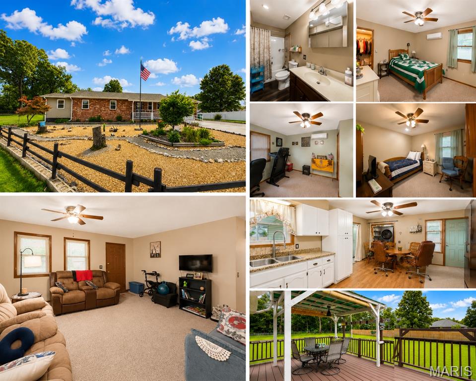 Welcome home to 2402 East Victoria Road! This spacious 4-bedroom, 2-bath home offers room to spread out along with numerous recent updates for peace of mind. You'll love the remodeled bathroom featuring a beautiful walk-in tile shower, updated faucets, and modern finishes. Major improvements include a new roof, new windows, new water heater, three new mini-split systems, and propane whole home generator. Step outside to enjoy the expanded covered deck overlooking the fenced backyard, perfect for relaxing or entertaining. Additional features include a storage building, generator, and a 4x4 storm shelter conveniently located in the garage. With generous living space and valuable upgrades already completed, this move-in ready home is one you won't want to miss!