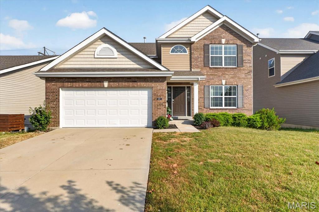 Welcome Home to your gorgeous 5 bedroom, 3.5 bath, 2 car garage home located in the Charlestown Crossing neighborhood. Get the new home desire without building brand new. The exterior features brick and vinyl siding, fully fenced vinyl fencing and a composite deck for low maintenance. As you walk into this home notice the gorgeous flooring throughout the main, neutral paint colors and beautiful natural lighting. Dining room is spacious for entertaining and walks into your spacious kitchen with plenty of counter and cabinet space. Updated appliances, island and walk in pantry. Kitchen combines into  your family room with a great view of the backyard. Half bath and laundry room on the main floor. Head upstairs to find your spacious master suite with walk in closet, full bath with soaking tub and shower. 3 additional bedrooms and a full bathroom. Head to downstairs to your partially finished, full basement. Additional family room, bedroom and sleeping room/office. Full bathroom in the basement. This home is located by great parks, schools, shopping, entertainment and has easy highway access. Dont miss out on the opportunity to own in this neighborhood!
All appliances stay.