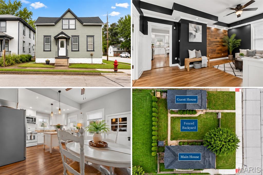 WHY SETTLE FOR ONE LIVING SPACE WHEN YOU CAN HAVE TWO? This distinctive St. Charles property offers a charming main home PLUS a detached guest house on the same parcel—opening the door to possibilities you simply don't find with an everyday home.

The charming main residence features 3 bedrooms PLUS a versatile bonus room that could serve as a possible 4th bedroom, home office, or flex space, along with spacious living areas and plenty of character throughout. The sellers have recently invested in several improvements, including PROFESSIONAL EXTERIOR PAINTING of both the main home and guest house, a fresh coat of paint in the main house basement, and replacement of glass in select windows—giving the property a fresh, updated look inside and out.

The detached 1-bedroom guest house, with its own address (1641 W. Adams St.), provides a private and versatile second living space complete with heating and air conditioning, full kitchen, dining room, full bath, laundry room, and lower-level family room. An excellent setup for multi-generational living, extended family, adult children, guests, a private home office, or other possibilities.

Connecting the main residence and detached guest house is a LARGE FENCED BACKYARD, creating a natural flow between the two living spaces with plenty of room for outdoor entertaining, pets, play, gardening, or simply relaxing outdoors.

Conveniently located just minutes from the St. Charles Historic District, Lindenwood University, shopping, dining, entertainment, festivals, and the Missouri Riverfront.

Whether you're searching for additional living space, a private guest retreat, or a unique property this one deserves a closer look. TWO SEPARATE LIVING SPACES, ONE PARCEL, FRESH IMPROVEMENTS, and an outstanding St. Charles location—come see the possibilities for yourself! 

Buyer to independently verify with the City of St. Charles all zoning, occupancy requirements, rental eligibility, and suitability for buyer's intended use.