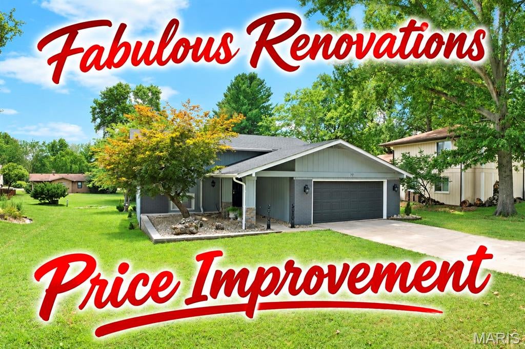 Beautifully renovated 4 BR/2 Bath home in a desirable Glen Carbon neighborhood—close to everything yet tucked away! Main level completely remodeled (2022) & lower level fully renovated (2023) with new insulation, drywall, trim & finishes. Major improvements include new HVAC (2022), water heater (2023), 200-amp electrical panel & breakers, upgraded wiring, added attic insulation, stainless appliances, LVP flooring & ceramic tile baths. Extensive water-management improvements include grading & underground gutter drainage routed away from the foundation into a landscaped dry creek. Primary BR offers a sitting area; finished lower level has 3 BRs with lookout windows & full bath. Covered deck, screened porch, extensive landscaping, dual stair handrails, BarCom security & 2-car garage with spacious attic storage. Exceptionally maintained and truly move-in ready—ALL the major work is done.