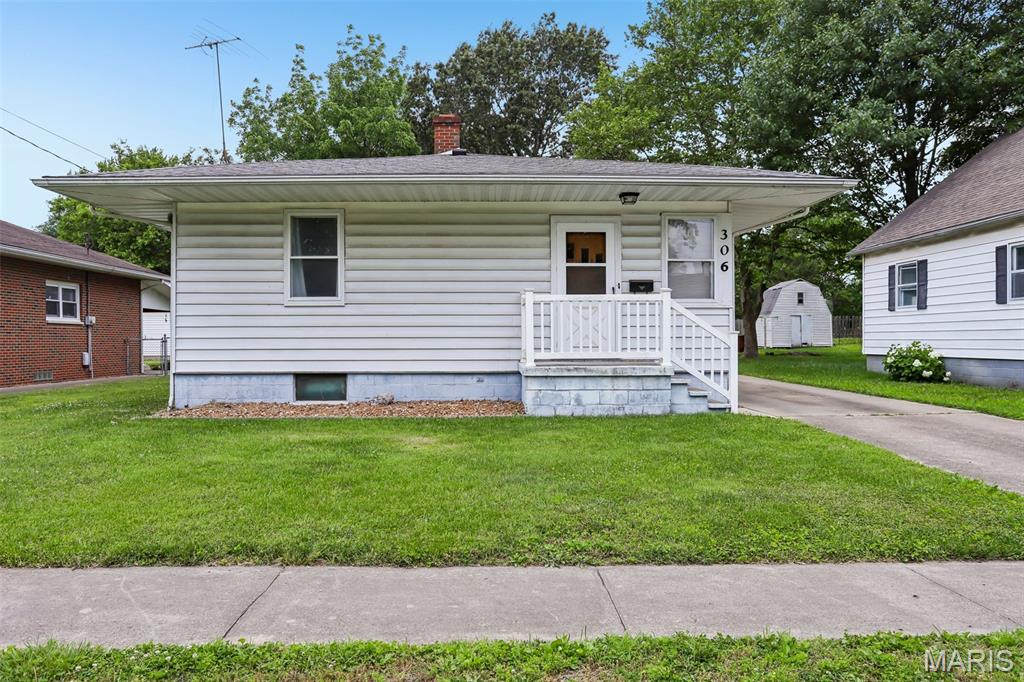 Solid 3-bed, 1-bath that's been well cared for and ready for your touch. Good-sized rooms throughout. The stove and dishwasher stay. Plenty of space in the full basement, including a full bathroom and laundry. Out back you'll find a really nice oversized 2-car detached garage with room for a workshop area and a concrete driveway with room to spare. It could use some updating, but the bones are good and the pride of ownership shows.