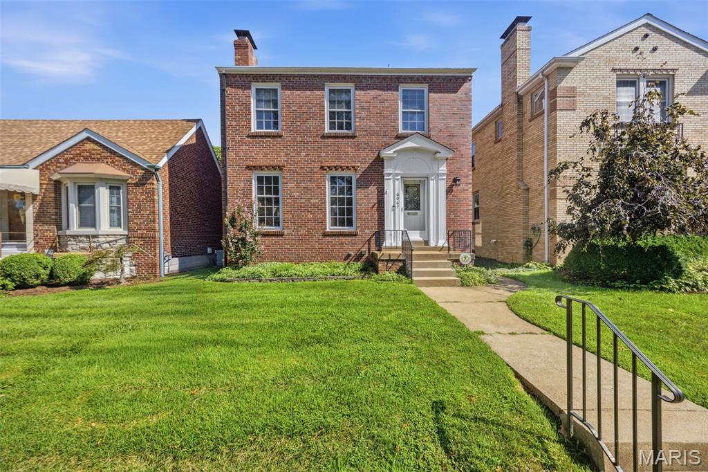 Looking for a large home in a super desired area of St. Louis Hills? Hardwood floors flow throughout much of this spacious 3 bedroom. Sizable bonus room off the kitchen is great for entertaining and overlooking the backyard with patio area. Off street parking is a major plus. The unfinished basement is ready for your ideas. Pride of ownership shines through in this residence. This in-demand, walkable neighborhood includes parks, many restaurants, Hampton Village, schools, the library or even Ted Drewes. Passed City Occupancy inspection for your peace of mind.