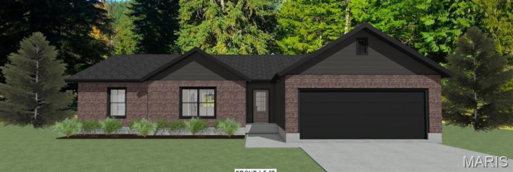 Beautiful to-be-built 3-bedroom, 2-bath ranch-style home featuring a desirable split-bedroom floor plan. The spacious living area offers a vaulted ceiling and an open-concept design that seamlessly connects the kitchen, dining, and living rooms—perfect for modern living and entertaining. Kitchen has a large island and pantry. The inviting primary  bedroom has a ensuite including a walk-in shower for added comfort. Nestled on a generous 0.50-acre lot, this home provides both privacy and room to grow. Call your favorite realtor to schedule a meeting with builder today.