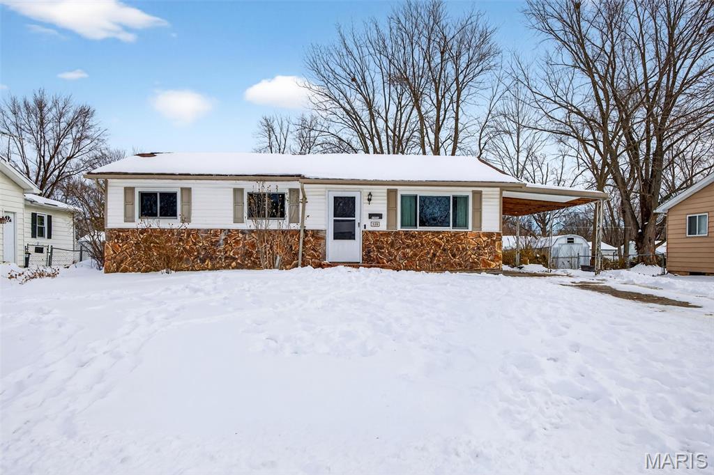 Back on market — don’t miss your second chance!

Welcome to this adorable 3-bedroom, 1-bathroom home nestled on a large, private lot in the heart of Wentzville! Offering the perfect balance of peaceful living and everyday convenience, this charming property is just minutes from major highways, shopping, dining, and local amenities—making commuting and errands a breeze.

 During the short ownership, NEW Andersen windows were installed in the bedrooms, living room, and kitchen, enhancing energy efficiency while filling the home with natural light. A Vivint Home Security system was installed including exterior cameras at the rear of the home and carport, each with integrated lighting. System features include emergency response capability, armed alarm system, two-way audio communication at the front door, and monitored smoke detectors with heat sensors that automatically notify the fire department for added peace of mind. Monthly subscription required to continue use and can be transferred to the new owner!

Inside, you’ll find hardwood floors in select areas, creating a bright and welcoming atmosphere. A cozy wood-burning fireplace adds warmth and character to the main living space, perfect for relaxing evenings at home. The kitchen features newer stainless-steel appliances, ideal for both everyday meals and entertaining.

Step outside to a beautifully landscaped, level backyard that is fully fenced for added privacy and offers ample space for entertaining, relaxing, or pets to roam. Enjoy summer days in the 18-foot above-ground pool with 4-foot depth, making this backyard perfect for gatherings and warm-weather fun (also added during ownership). A convenient utility shed provides extra storage, while the full basement—complete with a rough-in for a second bathroom—offers excellent potential for future living space or expansion.

This move-in-ready home delivers comfort, privacy, and room to grow in a desirable Wentzville location. Don’t miss this fantastic opportunity—perfect for first-time homebuyers!