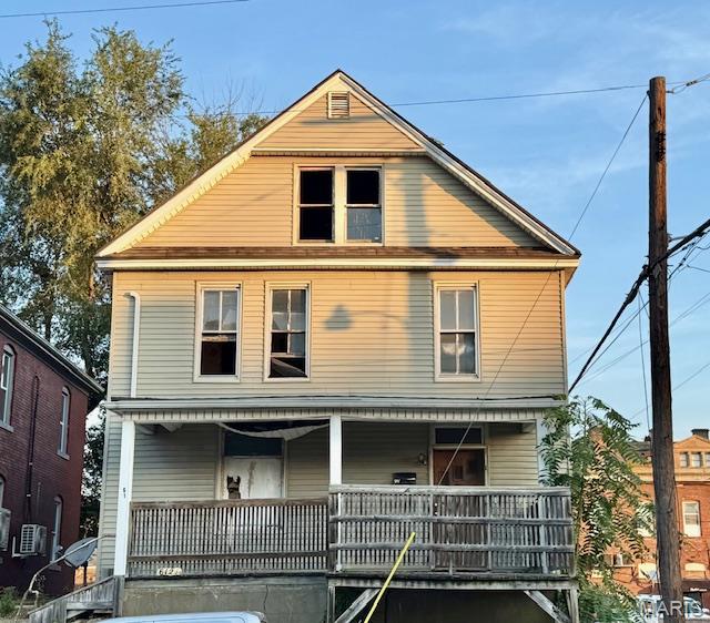 A two-story home that could be a tri-plex or converted back to a single-family home. The main level has one unit that has a living room, dining room, bedroom, kitchen, and bathroom. The second level has two units--each unit has a bedroom, living room/kitchen area, and bathroom.  New roof in 2023. Metal Shingles. There are extras in the foyer for you to see. There is still some nice decorative woodwork in the home and the staircase is in tact. The property is being sold as is. Located near downtown.