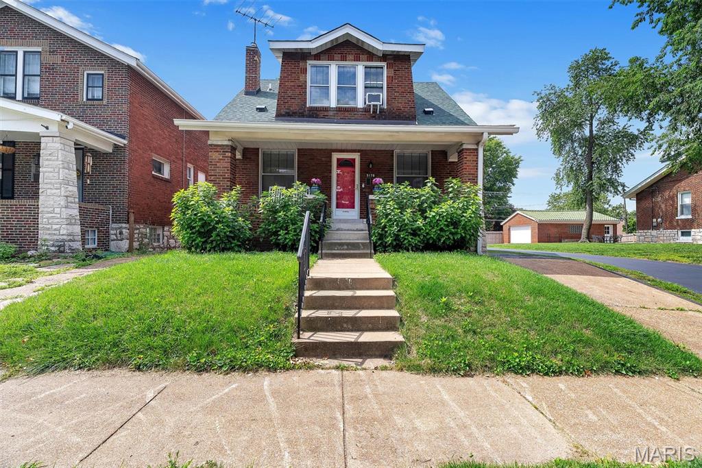 Step inside 5178 Eichelberger Street and discover a home filled with character, warmth, and timeless South City charm. From the moment you arrive, the inviting covered front porch sets the tone — the perfect spot for morning coffee, evening conversations, or simply enjoying the vibrant SoHa neighborhood atmosphere. Inside, classic architectural details blend beautifully with everyday comfort. Rich wood floors, stained glass windows, a striking Art Deco fireplace, and a formal dining room create a space that feels both elegant and welcoming. The updated kitchen offers generous cabinet storage, a walk-in pantry, and a one-of-a-kind retro stove/oven that adds personality you simply won’t find everywhere. A spacious full bathroom and convenient mudroom/screened porch complete the main level. Upstairs, two oversized bedrooms feature impressively large closets and share a bright, crisp updated hall bath with timeless appeal. Out back, the fenced yard offers room to garden, entertain, play, or let pets roam freely, while the two-car garage adds valuable convenience.

Located in the heart of sought-after SoHa and the Macklind area, you’ll be just moments from local favorites, parks, restaurants, shopping, major highways, and everything that makes South St. Louis so loved. Charming, distinctive, and move-in ready — this is the one you’ve been waiting for. Schedule your private showing today.

Additional Room: Mud Room and brand new roof!