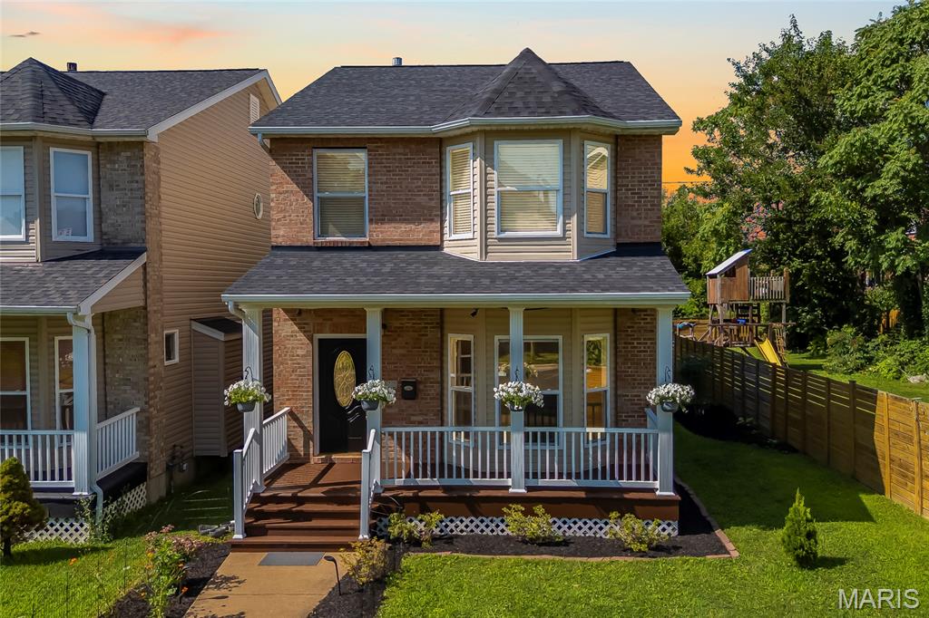 Move-in ready and thoughtfully updated, 4222 Delmar Boulevard offers a hard-to-find combination of approximately 2,275 square feet of total living area, an oversized rear-entry attached 2-car garage, and modern convenience in St. Louis’ Central West End. This 3-bedroom, 2.5-bath single-family home includes 1,852 square feet above grade, plus a partially finished lower level that provides additional flexibility.

A covered front porch opens to a bright, welcoming interior with hardwood floors and a generous living room featuring a bay window and gas fireplace. Renovated in 2021, the kitchen is equally well suited to everyday living and entertaining, with quartz countertops, smart appliances, gas cooking, a large center island, pantry storage, and an open connection to the dining area. Sliding glass doors lead to the deck, creating an ideal setting for grilling, hosting friends, or relaxing outdoors.

Just off the kitchen, a combined main-floor laundry and mudroom creates a practical drop zone with direct garage access. Smart lighting and a Tesla EV charger installed in 2024 add convenience to daily life.

Upstairs, the oversized primary suite includes a walk-in closet and beautifully remodeled en suite bath, also renovated in 2021, with a rain shower and contemporary finishes. Two additional spacious bedrooms and another full bathroom complete the second level.

The partially finished lower level expands the usable living space with an electric fireplace and a versatile area for a home office, fitness room, media lounge, playroom, or recreation space. The unfinished portion offers abundant storage for seasonal items, equipment, hobbies, and household needs.

Recent improvements include a furnace installed in 2023, roof replaced in 2025, plus fresh neutral interior paint, new carpeting, and refreshed landscaping completed in 2026. Together, the thoughtful upgrades, functional floor plan, generous storage, and attached garage create a polished, practical home designed for comfortable everyday living.

Situated in the highly connected 63108 corridor, the property offers convenient access to Forest Park and its Saint Louis Zoo, Saint Louis Art Museum, Missouri History Museum, and The Muny; City Foundry STL and Cortex Innovation Community; Grand Center Arts District and the Fabulous Fox Theatre; Saint Louis University, Washington University Medical Campus, Barnes-Jewish Hospital, restaurants, recreation, cultural venues, entertainment, and major employment centers.

Built in 2006, this Central West End residence combines updated interiors, adaptable living areas, attached garage parking, and convenient access to many of St. Louis’ most recognizable destinations.