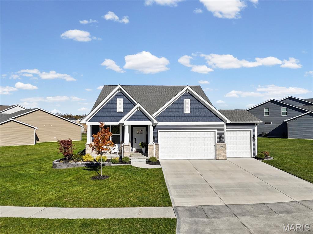 NOW PRICED AT $639,900 — THE BEST VALUE IN COTTLEVILLE TRAILS

Don’t miss the opportunity to own a 2023-built ranch on one of the largest homesites in the community—now positioned below replacement cost and ready for immediate occupancy.

Skip the wait, skip the uncertainty, and skip the added expense of building new. This home delivers the upgrades, finishes, and lifestyle already complete—without the delays or decision fatigue of new construction.

Nearly half an acre of space sets this property apart in Cottleville Trails, offering rare separation between neighbors and room to truly live—whether that’s outdoor gatherings, play space, gardening, or quiet evenings at home.

Inside, eleven-foot ceilings and an open-concept great room create an immediate sense of scale and light. The chef’s kitchen features crisp white cabinetry, a striking cobalt-blue backsplash, and a professional gas range—designed for both everyday living and entertaining.

A dedicated home office adds flexibility, while the private primary suite offers a spa-inspired bath and a true retreat at the end of the day. The unfinished lower level provides outstanding potential for future expansion.

Located within a resort-style community featuring lakes, trails, pools, and playgrounds, and just minutes from Historic Old Town Cottleville’s dining and events—all within the award-winning Francis Howell School District.