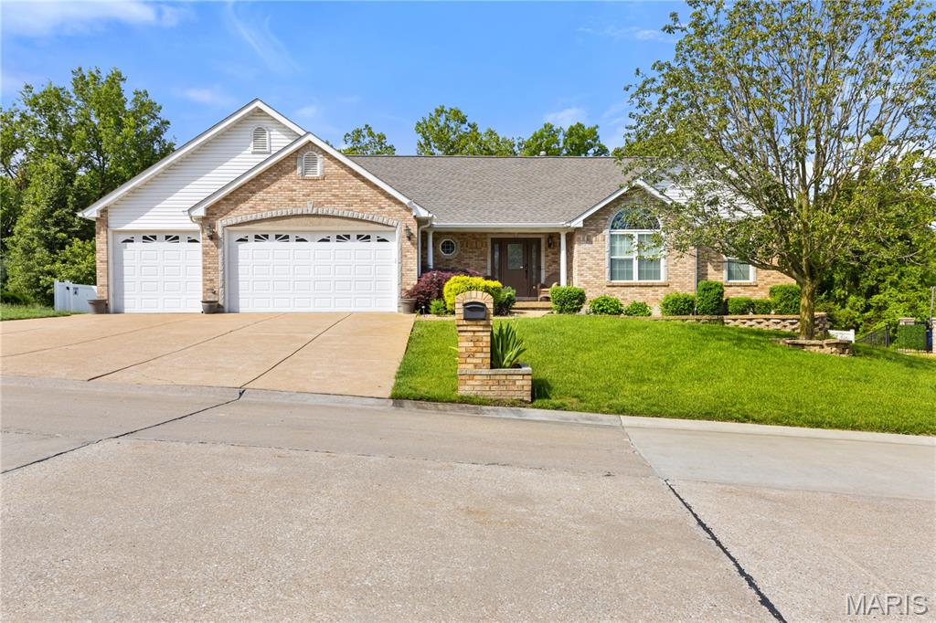 What a house! Large atrium ranch with a two tier composite deck. Living room has a beautiful corner fireplace. Separate dining room. The primary bedroom is a private getaway with vaulted ceilings, large sitting room, french doors that walk out onto the deck, luxurious bathroom with jet tub, separate shower, double sinks, and huge walk in closet. Nice large den with wood floors. Downstairs you will find a great family room or rec room, media room, a den, and huge 4th bedroom. Outside is setup perfect for entertaining. There are two large decks with covered areas, a gorgeous 18x36 salt water pool, a fire pit area, and lots of space to hang out. All patio furniture stays. The house has custom drapes and blinds that all stay.