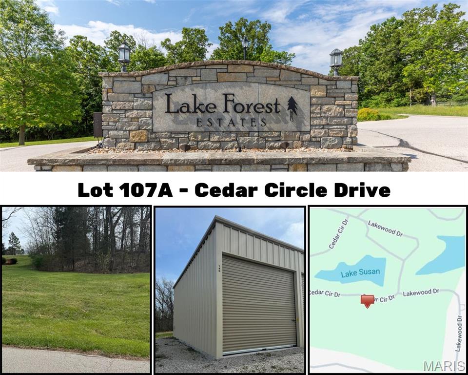 Very nice building lot in Lake Forest. Included in the sale is a newer 24 ft x 12 ft (approximate) boat shed with concrete floor, garage door on the end, and extra tall sidewalls for a tall interior. Plenty of space to park RV, boat, or trailer with additional parking space beside it. Lake Forest offers 3 lakes for boating, water skiing, fishing, tubing and more. Beautiful lake community with pool, recreation room, basketball and pickleball courts within a 45-50 minute drive from St. Louis. Close access to I-55. Don't miss this one!
