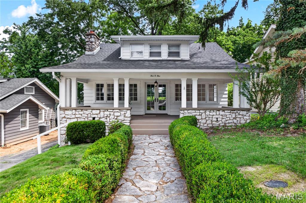 Charming and impeccable cottage home! Totally updated from top to bottom. Gorgeous view of golf course, walking distance to downtown Webster Groves and clos to many parks. Lower level adds additional space for entertaining and storage. Gas fireplace in living room and lots of window for natural light. Washer and Dryer will remain with the home and all kitchen appliances.  Do not miss seeing this lovely totally renovated home. Schedule through Showing Time. Lock Box on front door.