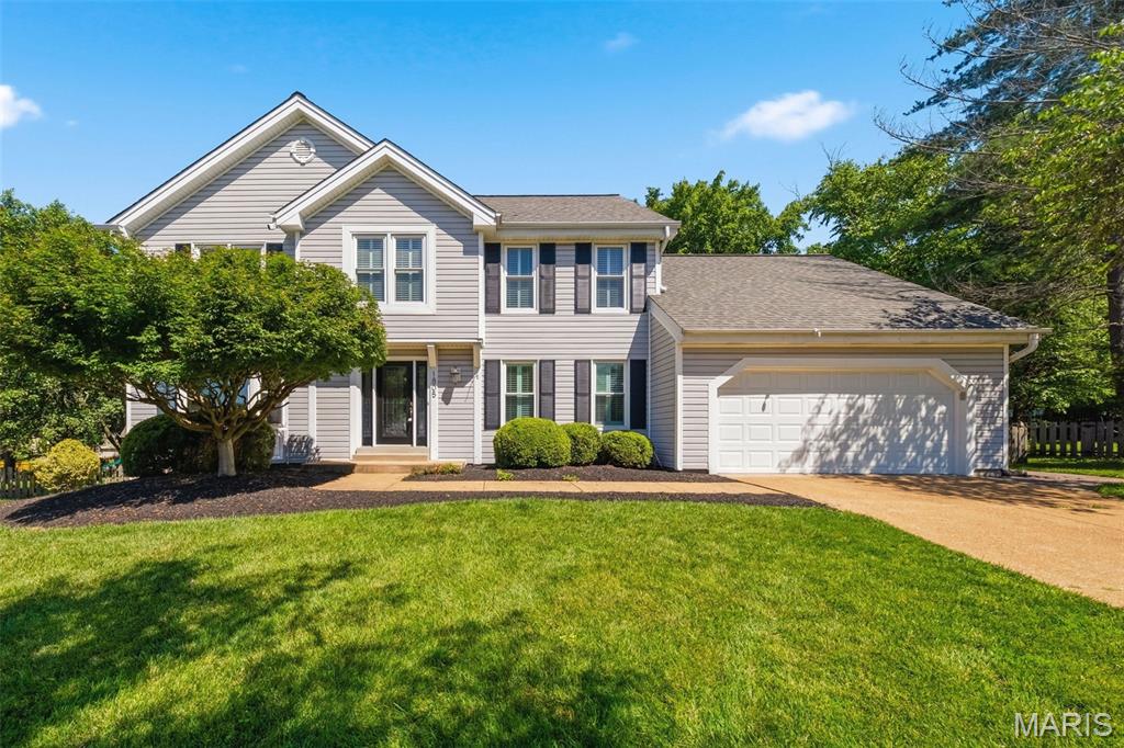 Welcome to this exceptional two-story home situated on a quiet cul-de-sac in the highly sought-after Baxter Ridge subdivision of Chesterfield. Beautifully maintained and extensively updated, this move-in-ready residence showcases quality craftsmanship, thoughtful improvements, and pride of ownership throughout.

A bright, open floor plan welcomes you inside, where beautiful wood flooring flows throughout the main level. The inviting family room serves as the centerpiece of the home, featuring built-in bookcases, a wet bar, and a warm wood-burning fireplace. A dedicated home office with custom built-ins offers the perfect work-from-home space, while the formal dining room provides an elegant setting for entertaining.

The spacious kitchen is designed for both functionality and entertaining, offering custom cabinetry, abundant storage, and breakfast room with picturesque views of the backyard. A convenient main-floor laundry and mudroom adds to the home's practical appeal.

Upstairs, the impressive vaulted primary suite offers a true retreat, complete with a beautifully updated spa-inspired bath and a custom walk-in closet. Three additional generously sized bedrooms and an updated full bath provide ample space for family and guests.

The finished lower level significantly expands the living space with a large recreation room, versatile bonus room ideal for a fitness area, playroom, or hobby space, a dedicated workshop, and extensive storage.

Step outside to enjoy a private fenced backyard designed for both relaxation and entertaining. The expansive deck, level yard, and inviting firepit area create the perfect setting for outdoor gatherings and year-round enjoyment.

Recent improvements and meticulous maintenance provide peace of mind and make this home truly move-in ready. Residents of Baxter Ridge enjoy outstanding neighborhood amenities, including a clubhouse, swimming pool, tennis courts, and recreational areas, all within the highly acclaimed Parkway School District.

Offering an ideal blend of location, updates, amenities, and lifestyle, this is a rare opportunity to own one of Chesterfield's finest homes in one of its most desirable communities.
