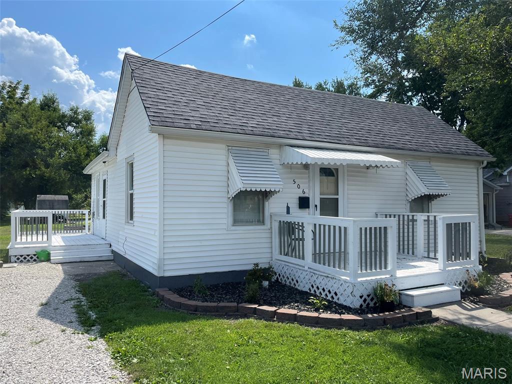 Nicely updated two bedroom, one bath home.  Efficient home with the following updates:  roof 2023, water heater, windows, flooring in kitchen and living room 2022, all living room drywall 2022, furnace 2021, carpet in both bed rooms 2026 never been lived in with carpet that’s currently in it, 2 driveways/parking areas, fire pit space with a large in town back yard for hosting, and also a nice front and side deck!