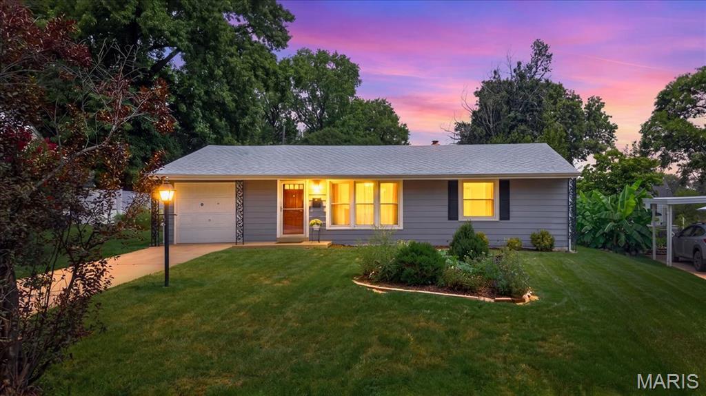1st Showing Open House Saturday 1pm-3pm. Open Houses 7/25 & 7/26, 1-3pm. Welcome to this beautiful one story home in the heart of Affton, offering approximately 1,332 square feet of living space with a partially finished lower level. Located in a quiet subdivision, this bright, clean, and updated ranch is a great place to call home! Gleaming hardwood floors add warmth and beauty throughout, and fresh paint gives every room a crisp, move-in ready feel. Nine rooms total, including two bedrooms and one bathroom on the main floor. The large living room opens to the dining room, creating inviting spaces filled with natural light from the big windows. The updated kitchen is bright and cheerful and provides direct access to the large deck overlooking the fenced, level back yard, perfect for grilling, entertaining, or morning coffee outside. The updated bath features a shower/tub combination, updated light fixture, mirror, and vanity. The spacious primary bedroom and second bedroom both offer large windows and ample closet space. Downstairs, the partially finished lower level (444 sqft) offers a recreation room ready for movie nights, a home office, play space, or workouts, along with a large laundry room and abundant additional storage, and walks out directly to the fenced, level back yard. A special bonus: the extra wide lot extends well to the left of the driveway, offering exciting possibilities. The neighboring home to the right added a double wide driveway and carport on the same style of lot, so imagine the potential here for expanded parking, a carport, or simply extra yard to enjoy. The fenced back yard is a safe and private space for your pets, family, and gatherings. Additional amenities include an alarm system and a one car garage with opener. Conveniently located close to shopping, dining, and a nearby park for recreation, with easy access to major highways. Sought after and highly regarded Affton School District (Affton 101). HSA Home Warranty included for the new owner's peace of mind. This home has been lovingly maintained and freshly prepared for its next chapter. Don't miss it, homes like this in this price range are selling fast!  The yearly association fee of $50 covers the maintenance of the front sign in the neighborhood.
