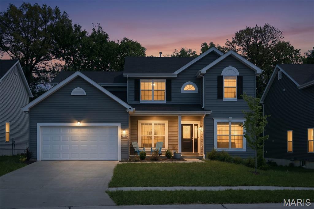 Why wait for new construction when you can own this just two-year-old home in impeccable condition!

The newly designed kitchen features a large square island with breakfast bar, stainless steel GE appliances, and striking 42-inch dark cabinetry. The spacious breakfast room offers a huge pantry and sliding glass door, ideal for future outdoor living. The inviting family room showcases a wall of windows, filling the space with abundant natural light.

The main floor includes formal living and dining rooms, a convenient powder room, mud room, and an additional flexible room with French doors—perfect for a home office or den. Highlights include 9-foot ceilings, oversized 6-foot windows on the main level, upgraded wood laminate flooring, and modern lighting fixtures throughout.

Upstairs, the spacious primary suite features a massive walk-in closet and a private bath with a separate shower and corner soaking tub accented by large windows. Three additional bedrooms and a full hall bath complete the upper level.
