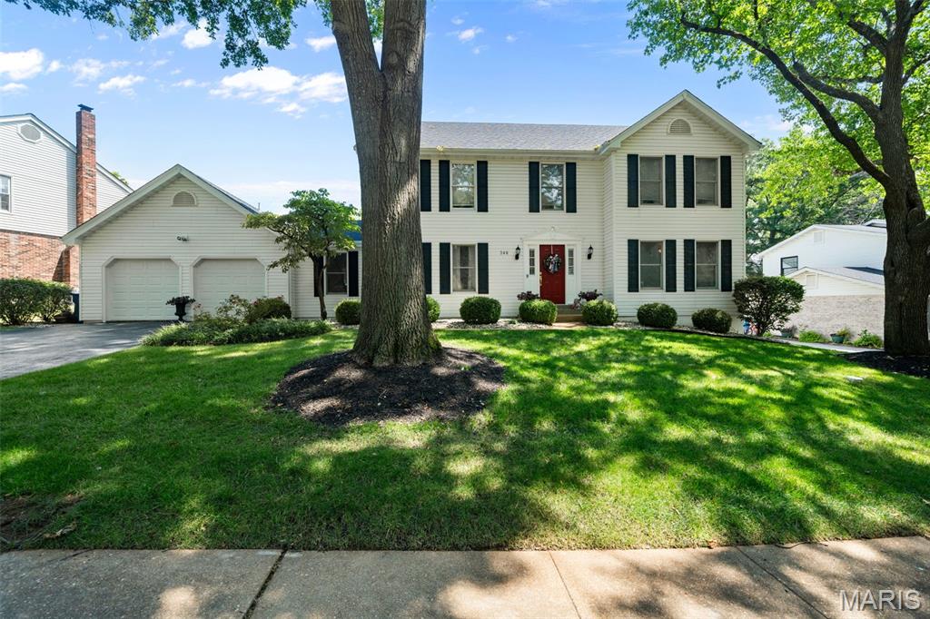 Continue to show for back up offers  ....Nestled in the heart of Chesterfield this 2800 plus sq ft 2 story will wow you with the updates and flow in this light and open floor plan that feeds into Parkway Central Schools!  The primary bath is like a mini spa with a soaking tub, spacious shower, two sinks and top of the line finishes AND a professionally organized walk in closet!!  Spacious 2nd fl bedrooms look like a display home and also offer organizational systems professionally installed!!  The main level laundry/utility room has been renovated, the 1/2 guest bath also renovated, the patio has been expanded and the custom playset in the backyard stays with the home!!  Roof is 2 yrs old ... HWH 6 yrs old... newer light fixtures... new front door...sprinkler system.. amazing space in the screened in porch and a finished rec room and 2 bonus rooms in the LL!!  The eat in  kitchen [kitchen fridge to stay!] offers great space to gather and cook... big walk in pantry and great storage throughout!  Plantation shutters in the family  room bay window,  gas fireplace flanked by built in shelves , custom window treatments in the bedrooms all stay!  This floor plan is so interactive and the natural light connect the spaces so well!  Outstanding opportunity you will not want to miss!  Washer/dryer and LL beverage fridge are excluded.