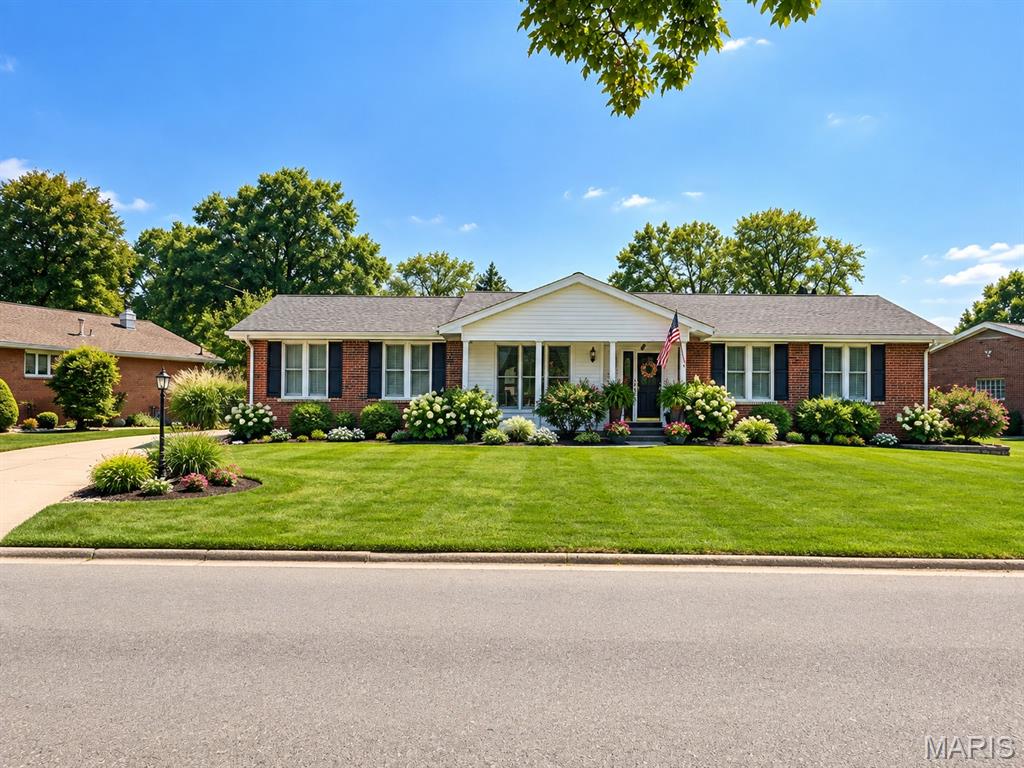 This lovely brick ranch located in River Aire Subdivision is ready for a new family.  It features 3 bedrooms, 3 baths, an open floor plan, a large great room with vaulted ceiling and fireplace, the finished lower level includes a wet bar & fireplace in the family room plus has a bonus room.  There is an attached garage, concrete patio and fenced backyard that has a great tree line for privacy plus a shed for extra storage.  Furnace, A/C & Water Heater all new in 2017.  Roof new in 2021.  This home is move-in ready!  There is also a subdivision pool that you can join for $350/year.