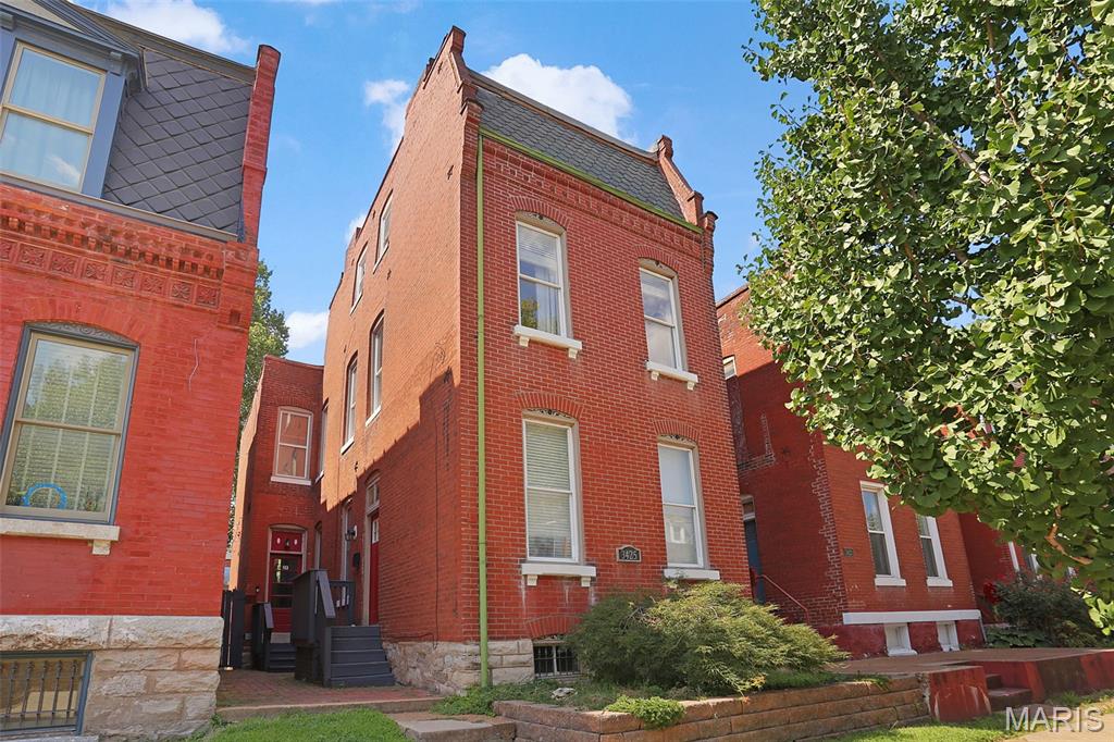Welcome to 3425 Illinois, an updated three story 2,300 sqft duplex just steps from charming Cherokee Street's Antique Row!  Looking to offset your mortgage while residing in a vibrant community full of historical character? Then this stately brick beauty is for you!  The 1st floor unit is a 1 bed, 1 bath unit and currently happily tenant occupied.  The upper unit is available for an owner occupant or for new tenants to be placed. This spacious unit was formerly the owners suite and spans across the 2nd and 3rd floors. The layout is roommate friendly and features 2 large bedrooms on separate floors and two flexible living spaces to fit various lifestyles. The property has been well cared for over the years, with cosmetic updates along with major systems including roof, HVAC, electric, plumbing, windows and more. While updates were made, historic character prevails with exposed brick, original panel doors, transom windows and large moldings. The basement offers shared laundry and a sump pump. A flat fenced backyard, brick paver patio and easy street parking round out the on site amenities. The walkable, bikeable and golf cart friendly neighborhood has loads to offer! Check out local favorite restaurants and watering holes- Mudhouse, Saturn Lounge, Lemp Mansion, Bluewood Brewery and so many more!  Three parks within 4 blocks- Benton Park, Cherokee Park and Carnegie Park.  Close to public transportation and easy access to I-44 and I-55.  Schedule an in person showing today!