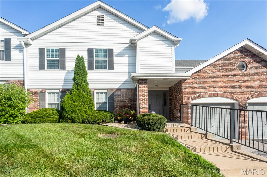 Move in Ready Ground Floor Condo with 1 Car Garage in Mehlville! This 2 bedroom 2 bath condo in the Sunridge Condominium Complex just off of Highway 55 and Reavis Barracks is clean and ready for a new homeowner. There are 4 units in the building and this one is on the ground level with just a few steps up the sidewalk to the main entry. The open floor plan includes a dining room and living room filled with natural light and with sliding door access to a small patio. The spacious primary bedroom has a walk-in closet and an ensuite full bathroom. A special bonus is a large walk in laundry room right next to the entryway and kitchen area. The 1 car garage is accessible from the hallway. Additional parking is available on the adjacent parking lot. Located just 15 minutes from downtown, close to Highways 55 and 270, close to shopping, dining, parks and Grant's Trail Union Road Trailhead.