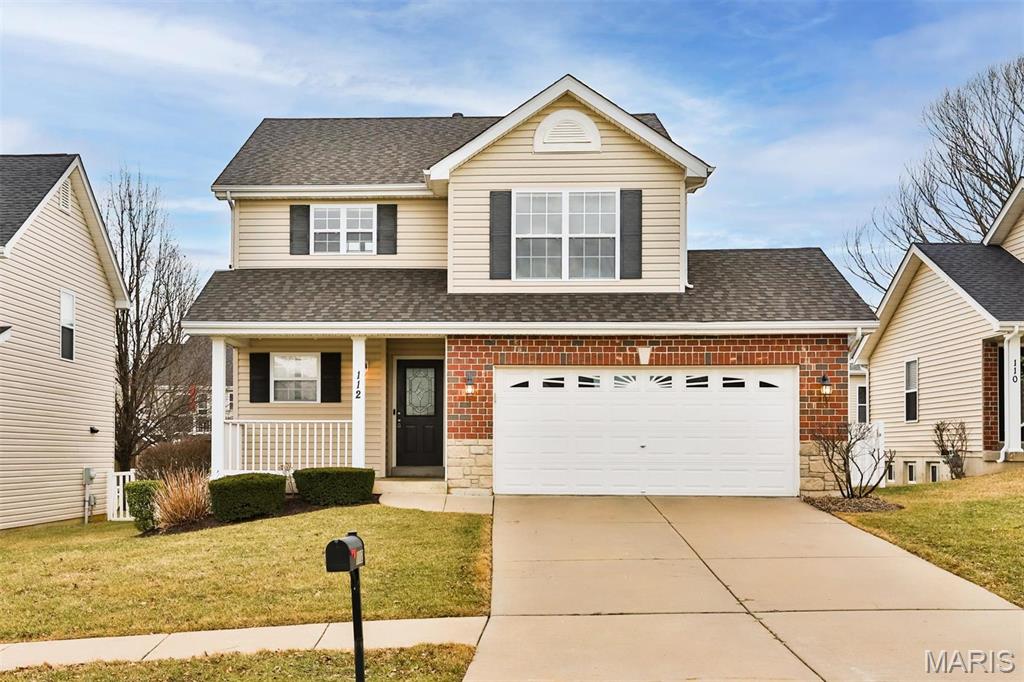 Rare opportunity to rent this 'as new' home in the sought-after Villages of Stonegate with immediate availability.  Boasting great curb appeal with 2 large bedrooms, 2 bathrooms on the upper level; large living, dining, kitchen & half bath on the main level; fenced back yard, back patio & gazebo.  The easy living continues with neighborhood amenities that include pool & clubhouse, lawn care and snow removal.  Great location with easy access to highways 64/40 and 70, and close to the shops and restaurants at The Parkway.  One year lease minimum, small pets are permitted with pet deposit ($250) and monthly rent of $25 per pet.  Application fee is $49.99 per adult over the age of 18.  All tenants must be on the lease.  Occupancy limited to 4 people.  Occupancy permit is required and is at tenants expense.