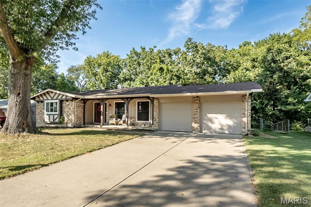 OPEN HOUSE Sunday, Sept 20, 1-3pm. Location, updates & a private wooded backyard! This 3-bedroom, 2.5-bath ranch is ideally located just minutes from the restaurants, shopping & entertainment at Streets of St. Charles, with nearby parks and easy access to everything St. Charles has to offer. Situated on a .3-acre lot, this home features a 2-car garage, covered front porch, partially fenced yard & a great deck/patio combination overlooking the private wooded backyard. Inside you'll find fresh paint & new laminate flooring throughout the main living areas, new carpet in the bedrooms, separate dining room & a woodburning fireplace. The kitchen features updated appliances, while newer windows & a newer sliding glass door add to the home's improvements. Renovated primary bath plus updated hall bath with new flooring & tile shower surround. Additional upgrades include CAT6/fiber, recessed smart lighting & new ceiling fans.Partially finished LL offers a family room, office/workspace, craft area, exercise room with recessed lighting & half bath, plus plenty of storage and laundry facilities. 1 Yr HSA Home Warranty :)