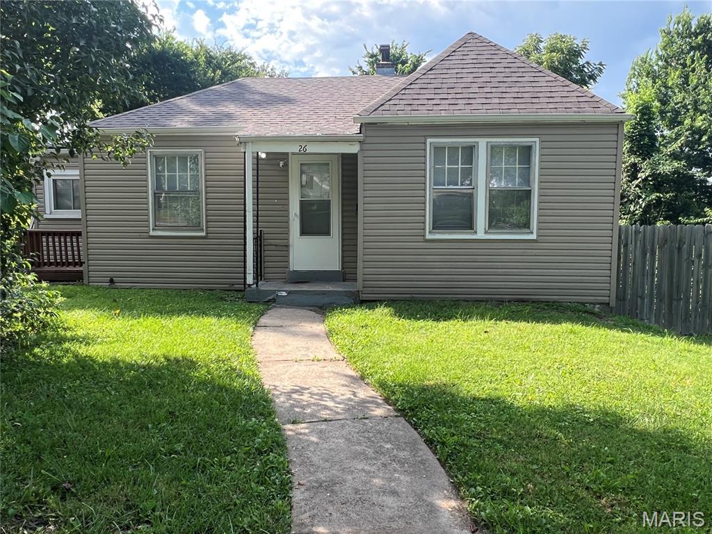 Welcome to 26 Lamar Drive, a charming 3-bedroom, 1.5-bath ranch tucked away on a quiet circle drive in Jennings. Offering approximately 1,104 square feet of comfortable main-level living, this home features a spacious and functional layout with plenty of room to make it your own. The large eat-in kitchen provides generous space for cooking, dining, and gathering, while the primary bedroom features a private half bath for added convenience. Two additional bedrooms plus a versatile bonus room/den provide flexibility for a home office, sitting room, playroom, or additional recreational space.

A full walk-out basement offers plenty of additional storage and possibilities, while off-street parking makes everyday living convenient. Outside, enjoy a manageable yard with space for relaxing, gardening, or entertaining.

Located in an established Jennings neighborhood, the home is convenient to schools, shopping, grocery stores, major thoroughfares, and nearby Lions Park and Koeneman Park. Whether you're searching for a first home or an opportunity to add to your rental portfolio (market rent range $1100 - $1500/month), this property offers space, versatility, and potential. Property is being sold as-is. Bring your ideas and discover everything 26 Lamar Drive has to offer!