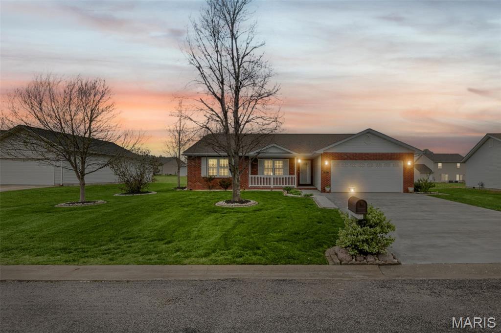 This beautiful 3BR/3BA ranch home has been well maintained. You will love the privacy of the vinyl fenced in back yard, pergola, utility shed & patio for those relaxing days or perfect to entertain. LR features a brick gas FP (originally wood burning), accent windows, recessed lighting & vaulted ceilings. Kitchen has plenty of cabinet space, quartz counter tops & sink were completed in Dec '24, recessed lighting, tiled backsplash Jan 2025, appliance garage & lazy susan.  Slider door (May '25) off kitchen leads to the lovely 4 seasons room heated & cooled. Luxury vinyl flooring in kitchen & main level baths Dec.'24. Beautiful hardwood floor flows thru out the LR, hallway & BR's. Primary BR features tray ceiling & his/her closets. Primary BA toilet replaced '25. Dbl hung windows & central vac. Open staircase leads to huge FR w/new carpet, wet bar & 1/2 BA. Plenty of unfin. storage area w/shelving. Water softener is leased. Finished garage, kitchen storm door & exterior door & storm door were replaced '25. Furnace 2023, A/C 2017, roof approx 8yrs & WH approx 5-6 yrs.