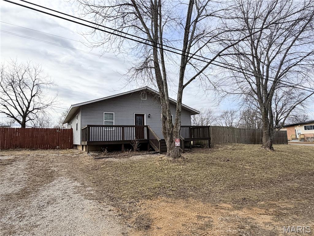 BACK ON THE MARKET AT NO FAULT  of SELLER, REPAIRS HAVE BEEN COMPLETED. Home is READY FOR NEW OWNERS!  This 3-bedroom, 1-bath home sits on a large corner lot with a massive backyard. Featuring an open floor plan and a kitchen with ample cabinet space, this property offers great potential as a starter home or family home. Conveniently located close to all essential amenities. Shed has electric. Property is located in the R-3 School District.