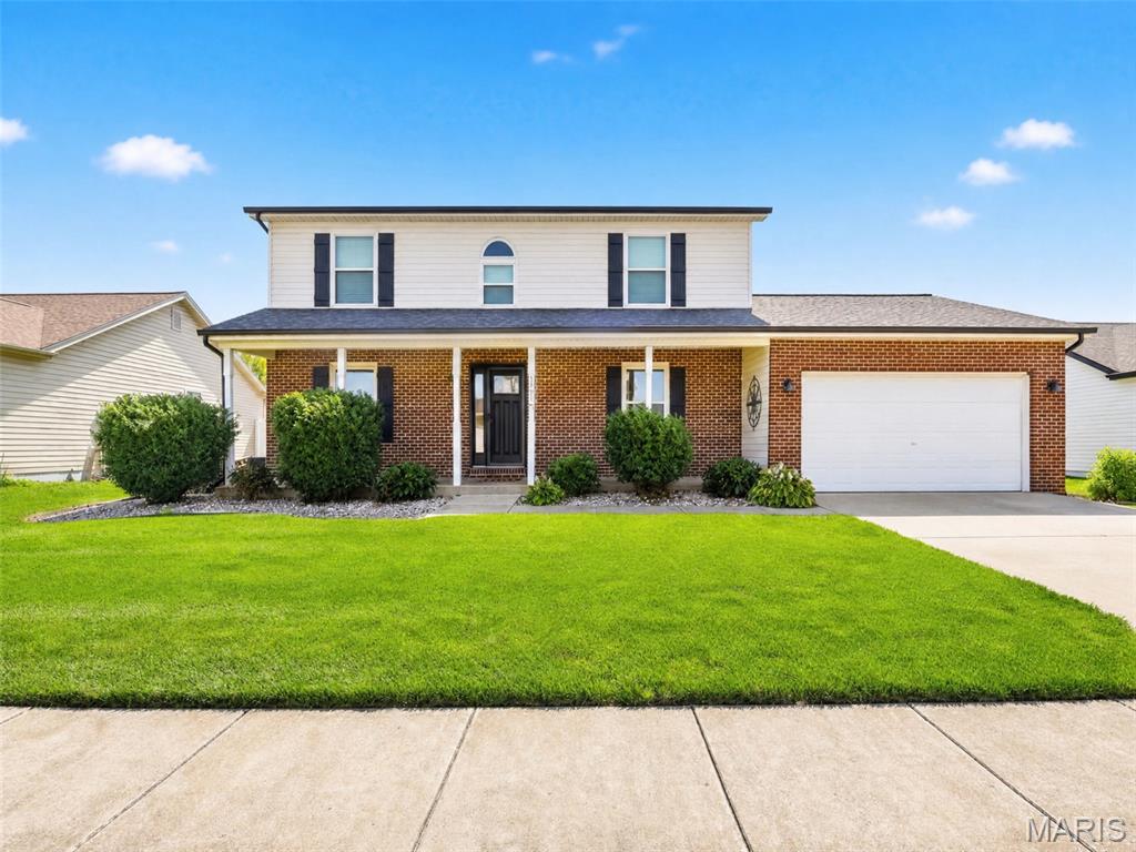 *The current contract has a 72 hour kickout clause! Check with your realtor to see how you can still make this home yours!* Welcome home to this beautiful two-story home in the Stonefield neighborhood! With inviting curb appeal, a covered front porch, attractive landscaping, and a stunning weeping willow tree in the back, this property is ready to impress from the moment you arrive.

Step inside to a welcoming foyer that opens to the formal dining room and flows into the spacious living room, complete with a cozy fireplace. The open-concept layout continues into the kitchen, featuring plenty of space for cooking and gathering, along with a breakfast area for everyday dining. Luxury vinyl plank flooring runs throughout the main level, and you'll also find a convenient laundry room and half bath on the main floor.

Upstairs, you'll discover three secondary bedrooms, a full bathroom, and a spacious primary suite featuring a walk-in closet and private bathroom with a double vanity, soaking tub, and separate shower.

The partially finished basement provides even more living space with a family room, bonus room, full bathroom, and an unfinished storage area.

Just in time for summer, the backyard is designed for entertaining and relaxation. Enjoy the above-ground pool with deck, stamped concrete patio, stamped walkway, vinyl privacy fence, and storage shed. Whether you're hosting friends, spending time with family, or simply unwinding outdoors, this backyard offers the perfect setting.

Additional updates include a newer roof(2026), along with windows, doors, and gutters that have all been replaced within the last four years. The dining room table is also negotiable.

With generous living space inside and out, this Stonefield home is one you won't want to miss!