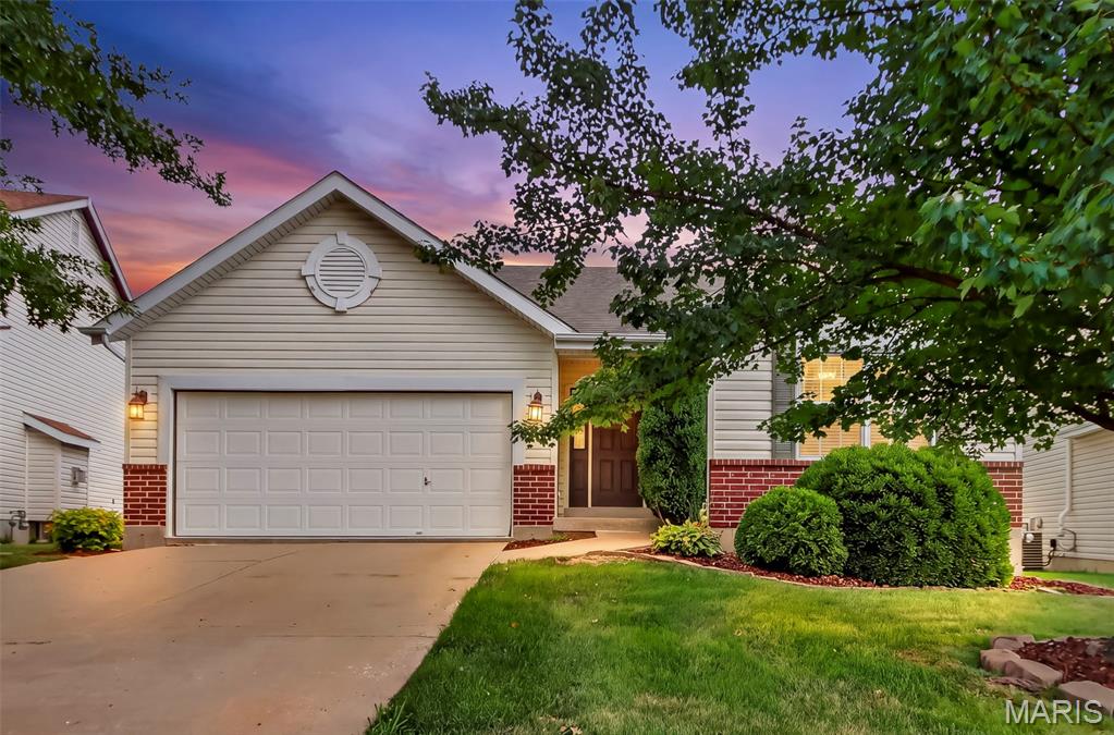 Spacious, open-concept ranch with an attached two-car garage in the desirable Briarchase subdivision! This well-maintained home offers an inviting floor plan with vaulted ceilings, updated flooring, neutral paint, ceiling fans, vinyl siding, enclosed soffits, and numerous updates throughout. The vaulted great room with fireplace and bay window flows into the dining area and kitchen, making it ideal for everyday living and entertaining. Main level features three bedrooms, two bathrooms, great room, eating area and kitchen. Primary bedroom offers privacy and tranquility, tucked away at the rear of the house with walk in closet and en-suite! Open floor plan is a major plus for entertaining and every day living. The partially finished lower level expands your living space with a large recreation room, a full bathroom, and a dedicated office, offering flexibility for work, hobbies, or guests.  Conveniently located near I-64 and the Page Extension (Hwy 364), you'll enjoy quick access to shopping, dining, parks, and countless amenities. Easy to show! Schedule your private showing today!