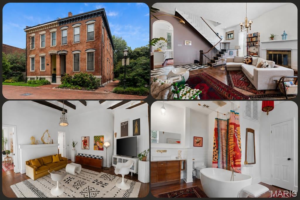 Home Warranty Included! An incredibly curated pad with a creative art house vibe awaits on this pedestrian promenade in hidden La Salle Park. A designer's eye & aesthetic sets the tone to the unexpected layout & serene setting, yet architectural elements remain with a sweeping original stairwell, historic hardwoods & carved exterior facia & exposed brick accents throughout.The vast main levels double as entertainment, dining & living areas with an amazing built-in bar & 2 decorative fireplaces. Even the kitchen is high design w/ angled open shelving & a built-in breakfast bench in the bay window with a bonus room that leads to the quaint courtyard. A mix of eclectic & industrial elements are a "creative's" dream come true with workshop, sewing studio and endless wallspace in the gallery like levels above to display your one-of-a-kind works. Movin' on up the second level is a respite for relaxing with a primary suite that faces the pedestrian mall & a well appointed spa-like primary bath. A second bedroom has it own full bath for sharing space & a lounge for relaxing lies in between with an exposed beam ceiling. Look up & follow the soaring stairs to the loft above with a bedroom sleeping area & chill spot to perch in or on the outdoor veranda. The sweet location & historic neighborhood complete the package. You'll be situated on a quaint cul-de-sac with offstreet parking, access to events and area attractions in a residential neighborhood with strong community & deep roots.