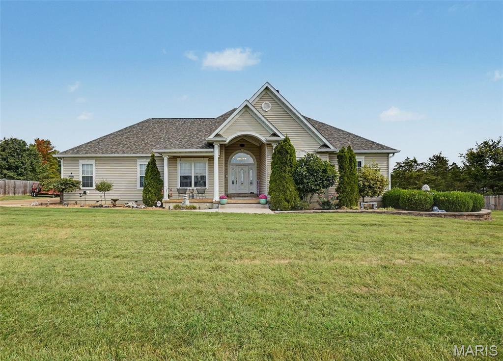 Custom Build, 1 owner, public water and sewer on an almost 1 acre lot in Cedar Hill with NO HOA, unheard of! Meticulously maintained and it shows with all the bells and whistles. Entryway has engineered hardwood floor, opens into living room with vaulted ceiling, wall of windows, fireplace with inglenook on both sides, and ceiling fan. Left is office, covert ceiling, can be formal dining or library if needed. 9' on main level and basement. Kitchen has staggered cabinet design, under cabinet lighting, soft close, black hardware, pantry and all appliances stay, only 6 yrs. Primary is so grand with double door entry, so much space, has a lot of natural light, recessed lighting and walk in closet. Primary bath has jacuzzi tub, floor to ceiling tiled walk-in shower, adult height double sinks, and LVP flooring. Both of the other bedrooms on main are nicely sized and all the rooms have ceiling fans. Hall bath has adult height vanity, matte black faucet, and ceramic flooring. Main floor laundry, newly remodeled 1/2 bath, and garage is insulated and doors are also. Intricate wrought iron spindle railing walking downstairs, LVP in spacious family room. Full Rough in for possible finishing, 2-50 gallon hot water tanks, and AC 2017. So many places for storage, no need for a storage rental in this home. Walk out to 10X30 aggregate covered patio. New 1 year old above ground pool with deck, all equipment stays. 16X8 shed and composite deck off main level with 52" tall pool deck umbrella to stay. New roof, siding, screens, and some glass in windows '26. Newer carpet, central vacuum, coat closet, LED exterior lighting, pre-wired alarm system, 2 panel doors, and wired in fire alarm. Washer and dryer stay, plus a Home Warranty. Fall in love this Fall with this HOME. Make an appointment today.