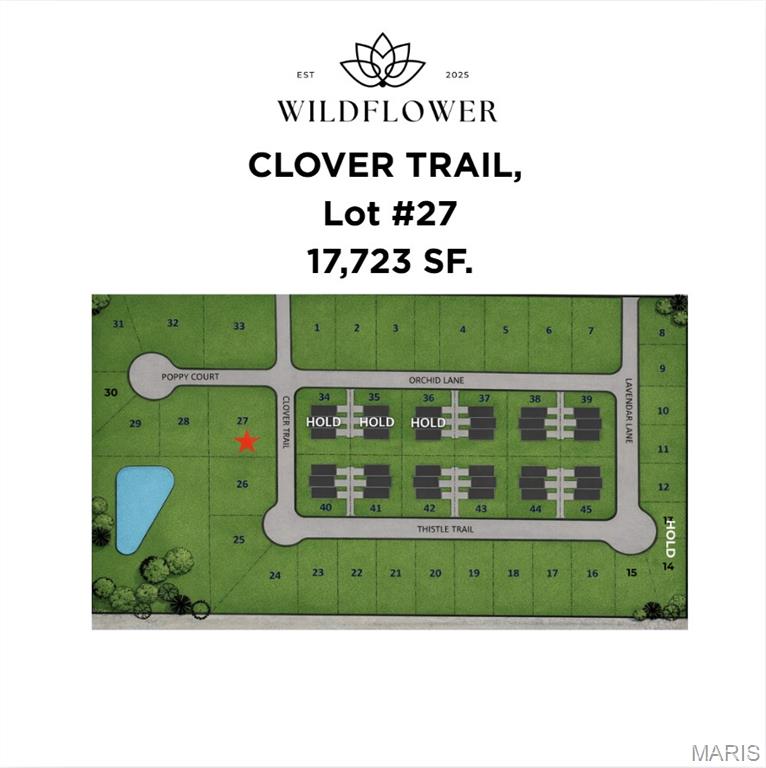 LOT #27 - SEIZE THE OPPORTUNITY to secure first selection of premier building sites within Wildflower Subdivision. This highly anticipated new development in Litchfield, IL, presents a curated collection of lots, with a diverse range of sizes and price points to accommodate the vision for your custom home. Wildflower Subdivision offers the tranquility of small-town life and its strategic location provides unparalleled access, placing you less than an hour from Springfield, IL, and a mere 60-minute commute to downtown St. Louis, MO, via easy access to I-55. Litchfield features a host of amenities, including a local hospital, a variety of shopping and dining establishments, and exceptional recreation at scenic Lake Lou Yaeger. We invite you to review the accompanying map detailing all available options. Act quickly to reserve your chosen piece of this desirable community!