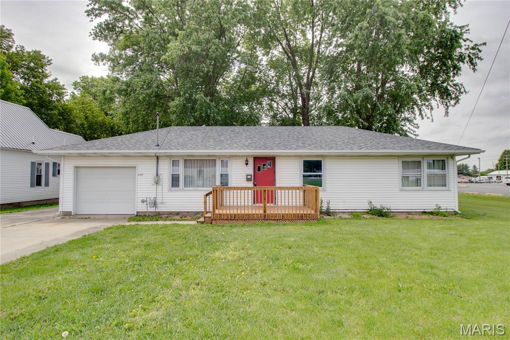 Showings Start 5/25/26
New Roof and Gutters in 2026
Small-town charm meets everyday comfort at 440 W State St in Waverly, Illinois. From the spacious fenced backyard to the dual garages and inviting outdoor living spaces, This well-maintained 3-bedroom, 1-bath home offers comfortable living space with a layout designed for easy living. Step inside to find cozy living areas, beautiful flooring, and a partially finished basement perfect for a rec room, home office, workout area, or extra storage.
Love spending time outdoors? The oversized backyard is ready for summer barbecues, pets, gardening, or simply relaxing under the open sky. Enjoy morning coffee on the deck or entertain guests all within the privacy of a fenced yard. Car enthusiasts, hobbyists, and anyone needing extra space will appreciate the rare combination of both an attached and detached garage, giving you room for vehicles, tools, toys, and more.
Located in a quiet neighborhood within a short distance from Waverly schools, this property offers the perfect blend of peaceful living and convenience.