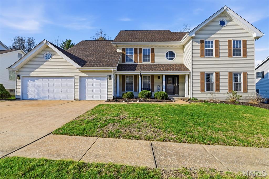 St Louis County Occupancy Inspection has passed, and this one is simply waiting on you to move in! This beautifully maintained 2-story offers space, comfort, and seamless functionality throughout! From the moment you arrive, you’ll appreciate the inviting curb appeal, spacious 3-car garage, and well-kept exterior that sets the tone for what’s inside.
Step through the front door into an impressive open layout featuring soaring ceilings, abundant natural light, and a seamless flow between living spaces. The spacious living room creates a grand yet comfortable atmosphere, perfect for everyday living or entertaining. The kitchen is a true centerpiece, complete with updated granite countertops, center island, walk-in pantry, and all kitchen appliances to remain with the home. Enjoy the convenience of main floor laundry and a highly desirable main-level primary suite featuring a full ensuite with updated vanities! Enjoy your own private retreat tucked away from the rest of the home.
Upstairs, you’ll find three additional generously sized bedrooms and a full bath, offering the perfect layout for family, guests, or flexible living arrangements.
The partially finished basement provides additional living space ideal for a recreation area, home office, or future expansion, along with ample storage.
Step outside to your backyard oasis featuring a large, new deck and hot tub (included with the sale), creating the perfect setting for relaxation or entertaining. Additional updates include a new roof, new 2nd floor windows, and updated blinds/shades, offering peace of mind for years to come.
This move-in ready home checks all the boxes! Schedule your showing today!