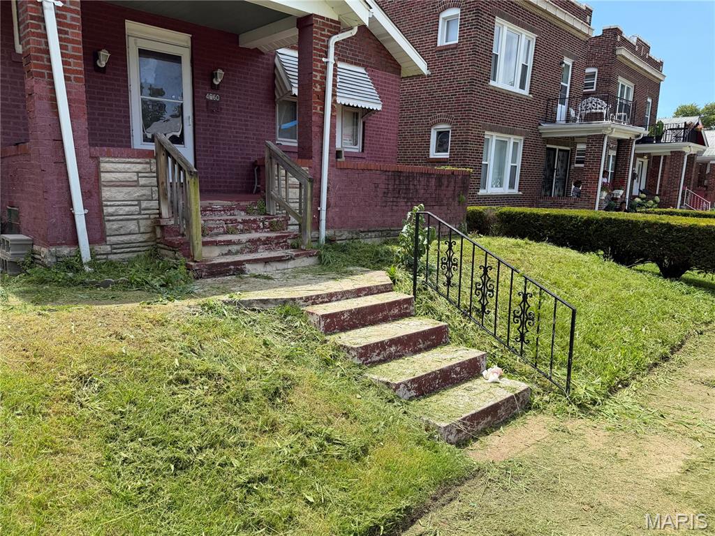 This 2-bedroom, 1-bath home offers 1,274 square feet of living space and is full of potential. Featuring a large walk-out basement and a fenced backyard, this property is an excellent opportunity for investors looking to add to their rental portfolio or for a first-time home buyer ready to build equity. Conveniently located just minutes from I-70, you'll enjoy quick and easy access to shopping, dining, and all that the St. Louis area has to offer. Located within the St. Louis Public School District. Please note that this property is not move-in ready. Repairs and updates are needed, and City occupancy inspections will be required prior to occupancy. With the right vision and some TLC, this home has the potential to shine. Don't miss your chance to own a little piece of St. Louis!