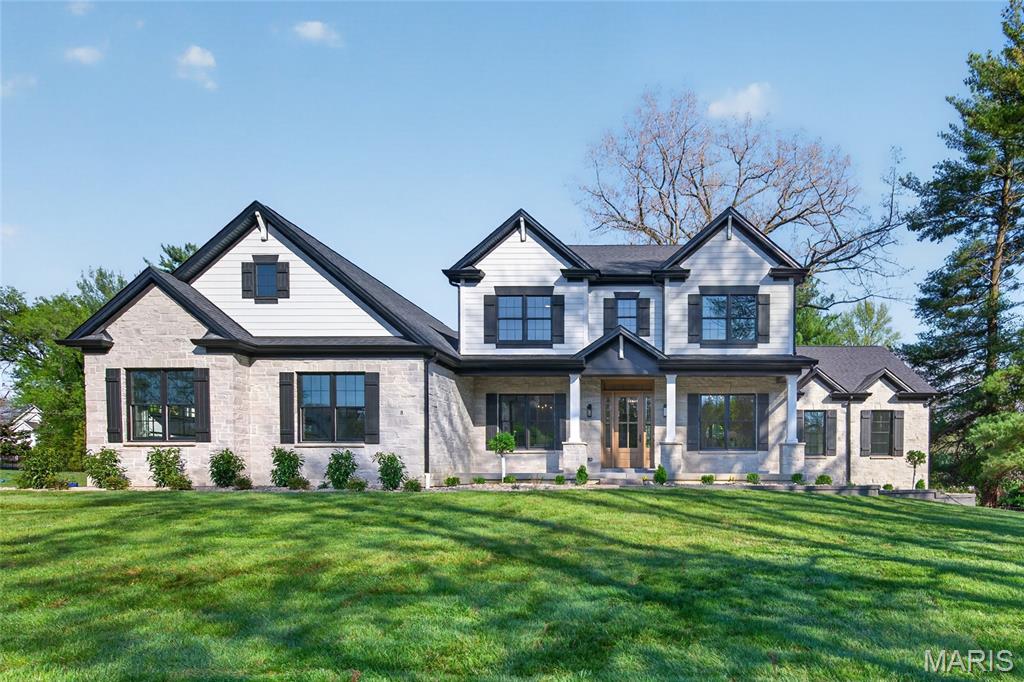 Spectacular, move in ready, custom built, new construction by Genesis Development in Des Peres! Sitting on a 1.01 Acre, single entrance cul de sac enclave, this home will wow you! Enjoy 6 bedrooms, 5.5 bathrooms, incredible curb appeal with a stone facade, James Hardie siding, architectural shingles, board and batten wood shutters, an oversized 3 car side entry garage and a large, covered patio off the Breakfast Room. There is 5,182 sq ft above grade and 1,522 in the lower level for a total 6,704 sq ft of finished living area.  The floor plan features 10 foot ceilings on the main floor, a main floor Primary Suite plus a secondary bedroom suite on the main, gourmet Kitchen loaded with amazing finishes and features, Thermador appliance package, gas fireplace in the Great Room, laundry on the main floor and upstairs, Study, Dining Room, Butlers pantry, walk in pantry, luxury Primary Bath, huge walk in closet in the Primary with custom organizers, 9 foot second floor ceilings, 3 secondary bedrooms upstairs, a large Bonus Room, walk in closets in every bedroom, 2 full baths up, a second laundry room and more.  The finished lower level has a Recreation Room, bar, bedroom, Flex Room and a full bath. Added features include tray ceilings in 3 rooms, storage cubbies and cabinets in the Owners Entry, Andersen windows and sliding doors, Low E windows, 2 smart thermostats, exterior camera prewire, security system with 2 keypads, smart deadbolt, smart garage door, extensive low voltage and tech features, solid interior doors, 8 ft doors on the main floor, 400 AMP electrical, 2-50 gallon water heaters, 3 Hi Efficiency furnaces, 3 -16 SEER air conditioners and so much more.  Fantastic location near restaurants, shopping, services and recreation. Desirable Kirkwood schools. Stunning home, A MUST SEE!