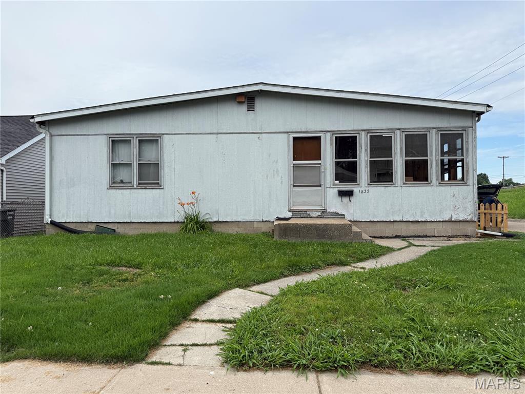 RANCH HOME ON CORNER LOT! 3 bedrooms - 1 bath - enormous detached garage. Enclosed porch would make a great office / bonus room. Spacious living room is a great space to gather with friends and family. Separate dining room. Functional kitchen offers a large pantry, plus newer refrigerator and range will stay. 3 extra large bedrooms with ample closet space. 1 full bath. Basement is unfinished but offers potential for additional square footage in the future, and great for storage. 2 car oversized detached garage is 1,080 square feet. Large loft above the entire garage. SOLD "AS IS" - no repairs will be made and sellers will not comply with Madison municipal inspections. Cash or conventional offers only. Buyer's to verify all MLS data, including but not limited to square footage, measurements, lot size, taxes, exemptions, etc.