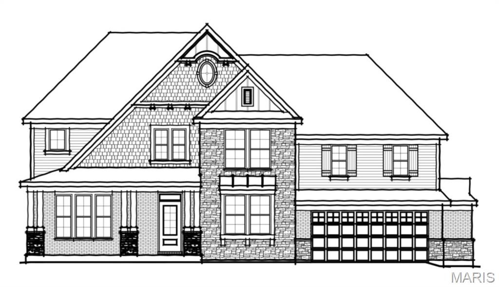 Jaw-dropping new Paxton floorplan by Fischer Homes in beautiful Streets of Caledonia featuring a welcoming covered front porch. Once inside, you'll find a private study with French doors and a formal dining room. The stunning kitchen has built-in stainless steel appliances, upgraded maple cabinetry with soft-close hinges, durable quartz counters, a large walk-in pantry, an expanded walk-out breakfast room all open to the soaring 2 story family room with a gas fireplace with stone surround. Guest room with walk-in closet and private full bathroom on the step-down level. The primary suite is on its own level and includes a sitting area and an en suite with 2 separate vanities, a large walk-in shower, and a HUGE his and hers walk-in closets. The top floor bedroom 2 has a walk-in closet and a private full bathroom. Bedrooms 3 and 4 share a centrally located hall bathroom. An extra-large laundry room and loft area finish the upper level. Full walk-out basement with full bath rough-in and an expanded 2 bay garage.