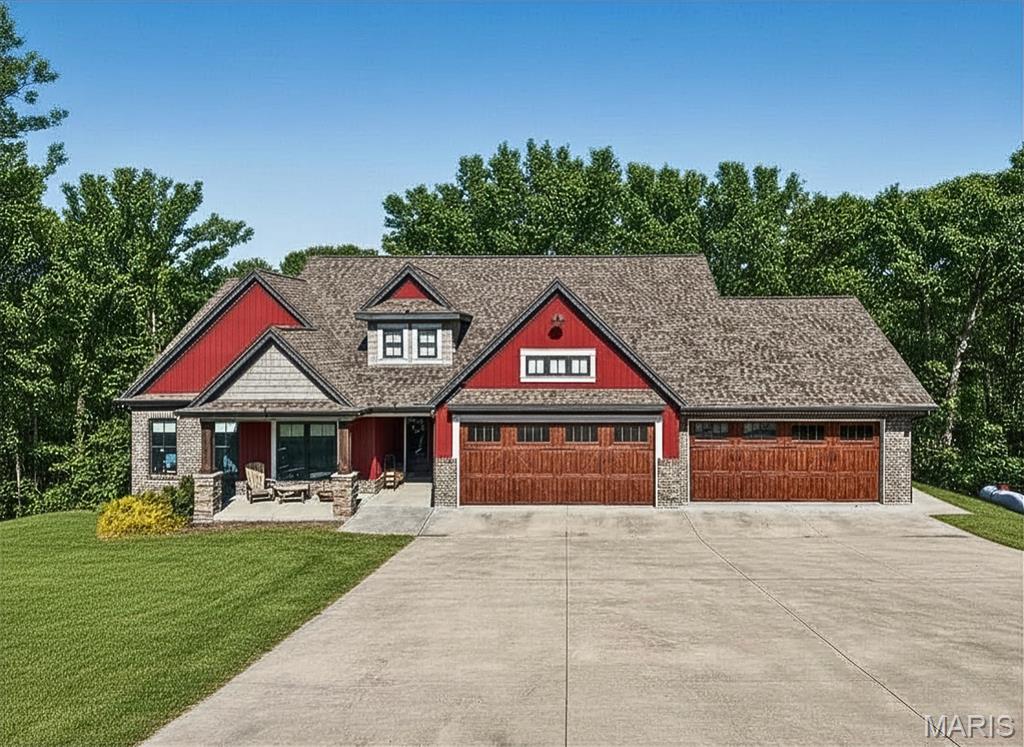 Welcome to this Quality Custom Masterpiece. You Will Fall in Love the Moment You Arrive.  Blending Architectural Elegance with Serene Privacy. Nestled on a Lush, Wooded 2+ Acre Site, the Home’s Striking Exterior is Accented by Detailed Trim, Architectural Shingles, and a Massive 4-car Oversized Garage. The Welcoming Front Porch Ushers You Into the Open Floor Plan that Feels Truly Grand with 11-foot Ceilings and Upgraded Bronze Andersen Windows that Flood the Space with Natural Light. The Chef’s Kitchen is a Showstopper, Featuring a Gorgeous Oversized Island to Gather Around, Custom Marble Countertops, a Wood Vent Hood, and Stainless Steel Appliances. The Ambiance in the Inviting Family Room is Unmistakable with the Custom Stone Fireplace, Beautiful Built-Ins and Wall of Windows w Transoms. Meander Out to the Screened-In Porch & Adjoining Open Deck For the Ultimate Serene Relaxation in Nature. High-End Finishes Abound, from Luxury Flooring to Custom Crown Molding to Custom Lighting, the List Goes On & On.  Retreat to the Luxury Primary Suite w Elegant Wood Beamed Tray Ceiling, Cozy Fireplace and a Spa-Like Bath, Complete with a Huge Ceramic Tile Walk-In Shower. Convenient Appealing Office Nook Area & Open Staircase to the Lower Level, an Expansive Blank Canvas for Your Dream Finish w Full Size Windows and Walk Out to Patio w Hot Tub.  Every Detail of this 3-Bedroom, 2.5-Bath Home has Been Meticulously Crafted for Those Who Demand Quality and Seclusion. Additionally, the Home is Zero-Entry, Giving Ease of Accessibility Between the Inside and Outside Spaces.  Want a Custom Home Without Waiting For the Building Process, Come Experience this Move In Ready Quality Home for Yourself!  Save $$s too, this new build would cost well over $800,000 before the upgrades this one features.