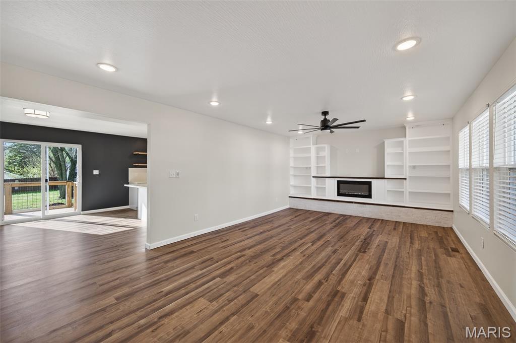 Picture yourself living in this beautifully remodeled home in the heart of Crocker! This 4 bed, 2 bath home features a warm and inviting living area with electric fireplace and built-in shelving. The updated kitchen offers stainless steel appliances and modern finishes throughout.
Main level includes 2 bedrooms, a full bath with tiled shower, and laundry room. Upstairs features 2 additional bedrooms and a second full bath with tiled shower.
Unfinished basement provides great storage or potential for additional living space. Enjoy the fully fenced yard, brand new shed, garage, and a durable metal roof.
Located on the outskirt towns of Fort Leonardwood, for those looking to live on the way to Lake of the Ozarks and approx. 2 hours to St. Louis.