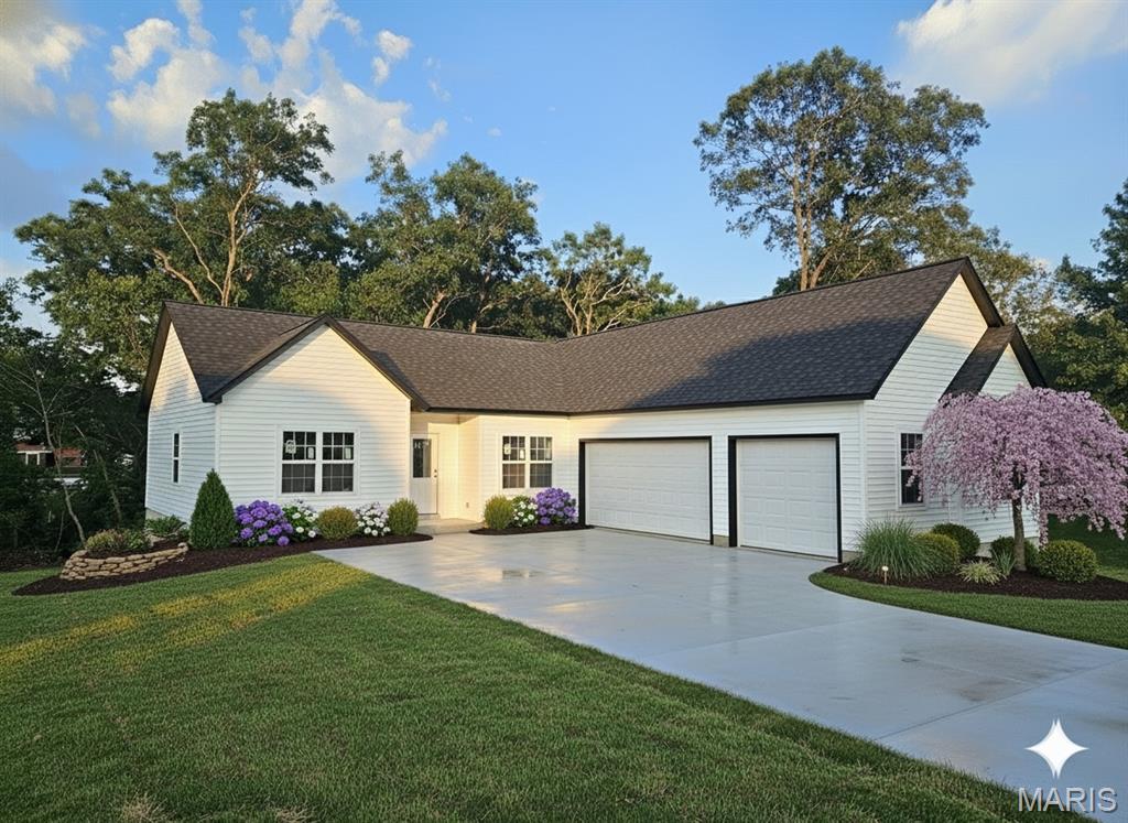 New construction home with over 1,200 sq ft of finished basement space, featuring 2 bedrooms, a spacious rec room, and a full bath—scheduled for completion in July—set on a private, wooded lot in the highly desirable Incline Village community.
Enjoy resort-style living with access to private lakes, golf course, pool, tennis courts, and clubhouse. Inside, the open floor plan features 9' ceilings, vaulted great room with 11 foot tray ceiling, and a gourmet kitchen with quartz countertops, stainless steel appliances, 42” soft-close cabinetry, and a walk-in pantry—designed for both everyday living and entertaining.
The primary suite delivers a true retreat with a coffered ceiling, spa-style wet room featuring a freestanding tub and oversized tiled shower, plus dual walk-in closets. The covered patio and composite deck overlook a peaceful, tree-lined backyard—perfect for relaxing or hosting.
Additional highlights include upgraded flooring, recessed lighting, main-floor laundry, mudroom, oversized 3-car garage, and a striking stone-accented exterior. FHA/VA financing available with a One-Year Builder Warranty. Owner/Agent.