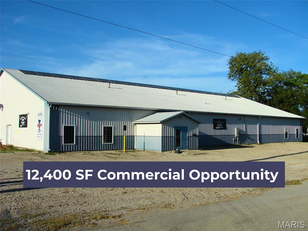 Unique commercial opportunity in Litchfield, Illinois. Approximately 12,400 SF offered at approximately $50.40 per SF, with an existing solar panel system included. Formerly operated as a roller skating rink and entertainment facility, the property offers a substantial existing layout with multiple rooms and open areas. Now vacant and available for a new owner to evaluate its potential for a variety of commercial uses. Located near the intersection of I-55 and Illinois Route 16, approximately one hour from St. Louis and Springfield. Buyers are encouraged to verify measurements, zoning, and suitability for their intended use.