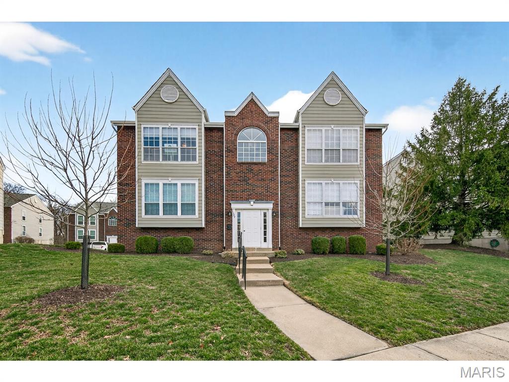 Back on Market due to Financing. Move-in-ready 2nd floor unit with vaulted ceilings, offering comfort, style, and convenience! This light-filled condo features an open floor plan with 2 spacious bedrooms, and 2 full baths. The kitchen flows seamlessly into the living and dining areas, creating the perfect space for everyday living and entertaining. The primary suite includes generous closet space and a private bath, while the second bedroom offers flexibility for guests, a home office, or den. Enjoy the added convenience of an attached garage and private storage room on the lower level. New roof 2022! Ideally located near shopping, dining, parks, top-rated schools, and just seconds from Missouri Route 141 in one of St. Louis’ most desirable areas. Low-maintenance living at its best!