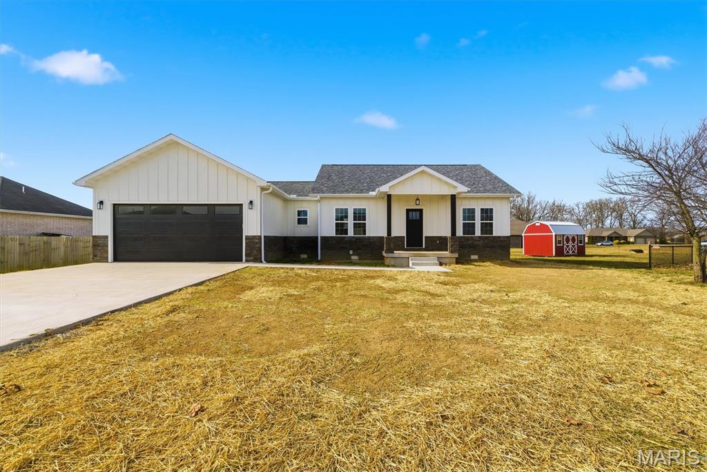 **BACK ON MARKET AT NO FAULT TO SELLER** Welcome to this beautifully designed new construction home offering 3 bedrooms, 2 bathrooms, and an attached 2-car garage, all set in a great neighborhood. The open-concept layout seamlessly connects the living room, kitchen, and dining area, creating an inviting space perfect for everyday living and entertaining. The kitchen features stainless steel appliances, sleek quartz countertops, and modern finishes throughout. A split-bedroom floor plan provides added privacy, with a spacious primary suite that includes a luxurious ensuite bathroom complete with a double vanity, soaking tub, and walk-in shower. Thoughtfully designed and move-in ready, this home combines modern comfort with timeless style. Call today to view this property!