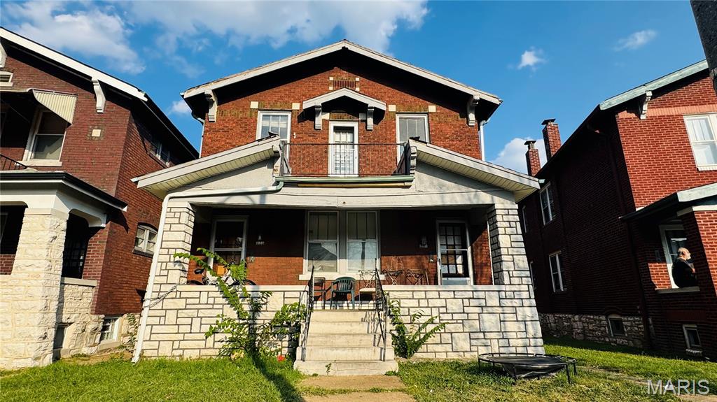 Prime Investment Opportunity in South City! Solid and spacious brick 2-family, each spacious unit offers 2 bedrooms and 1 bath, a separate dining room, sunrooms, with both units currently fully occupied—instant cash flow from day one! Recent updates and features include PVC plumbing stack, hardwood flooring, stained glass windows, and a walk-out basement. Off-street parking is available at the rear of the building. Convenient location with quick access to I-55 & I-44, shopping, dining, and Park. Property to be sold as-is, seller to make no repairs or inspections. Don’t miss this opportunity to add a strong, income-producing property to your portfolio—schedule your showing today!